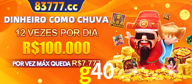 Banner do programa de recompensas Recomende para amigos do g40, detalhando os bônus por convidar amigos, com prêmios que chegam a R$288.888.