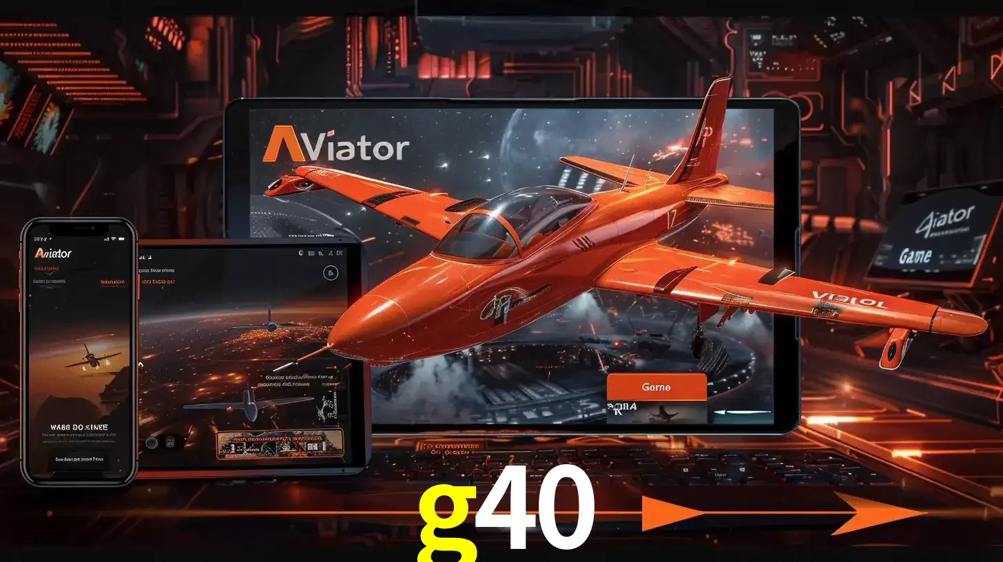 Apresentação tecnológica do jogo Aviator com um avião saindo da tela de um tablet, demonstrando a experiência imersiva em múltiplos dispositivos no g40.