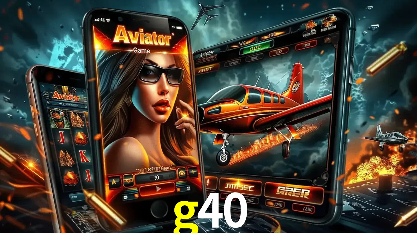 O popular jogo de apostas Aviator exibido em vários celulares e tablets, mostrando a interface emocionante e a ação de voo disponíveis para jogar agora no g40.