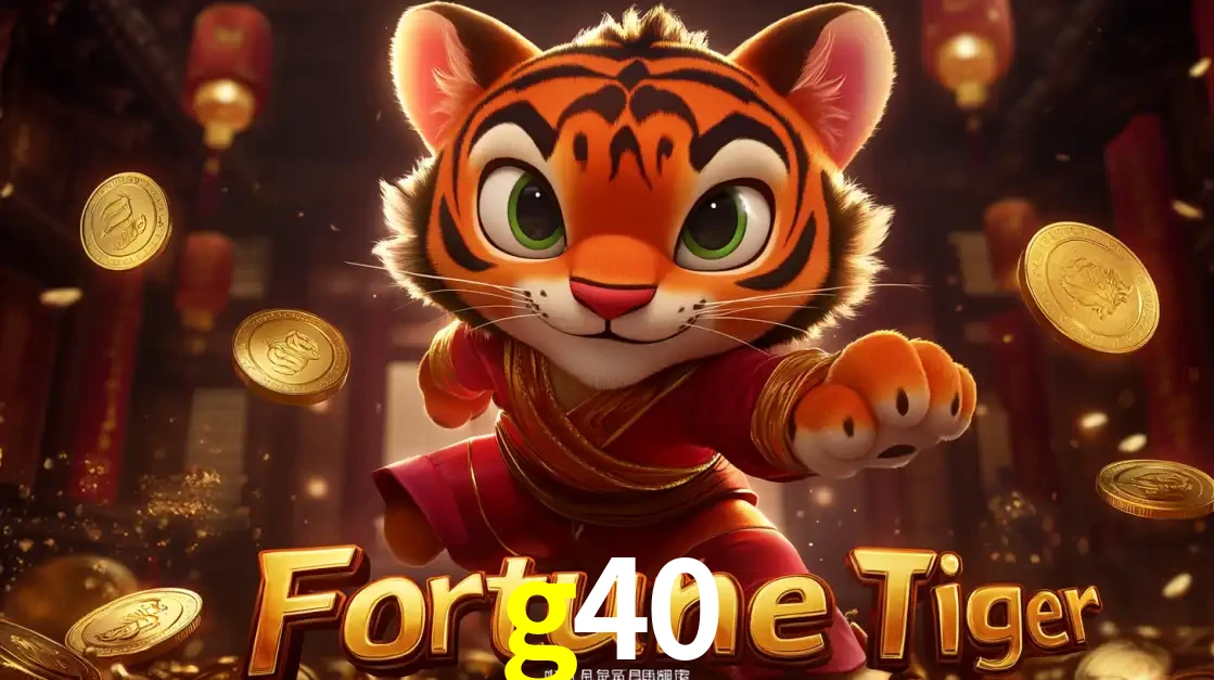 O carismático mascote do jogo de slot Fortune Tiger, um tigre fofo em pose de artes marciais, pronto para trazer sorte e multiplicadores de ganhos no cassino online g40.